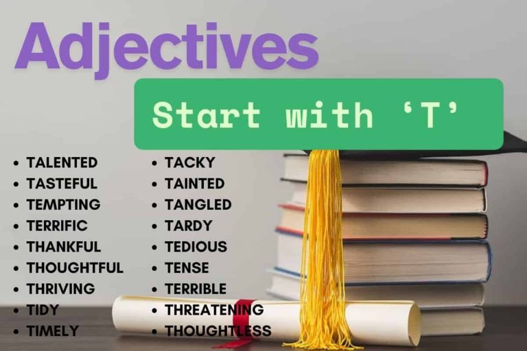 Adjectives for T