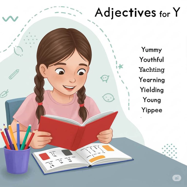 Adjectives start with Y