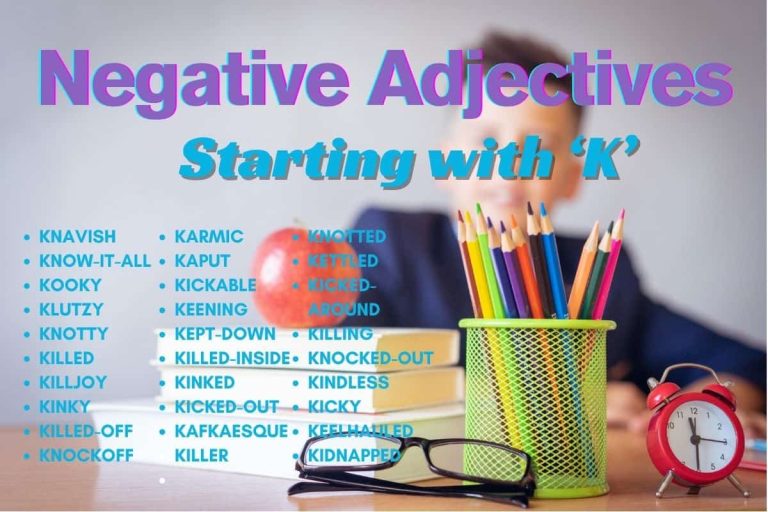 Negative Adjectives Starting with K