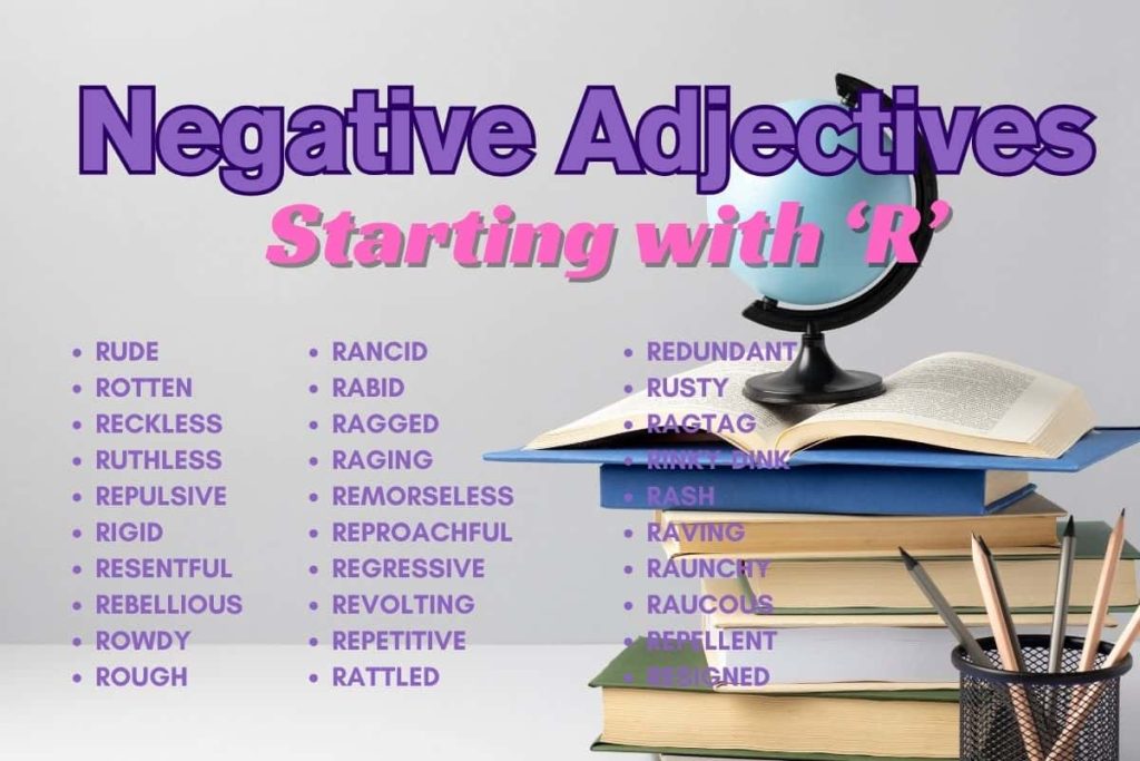 Negative Adjectives for R