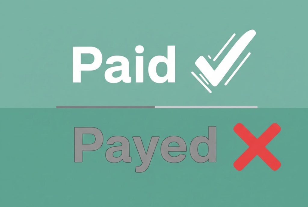 Payed vs Paid