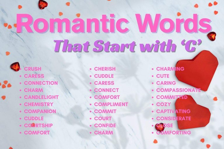 Romantic Words Starting with C