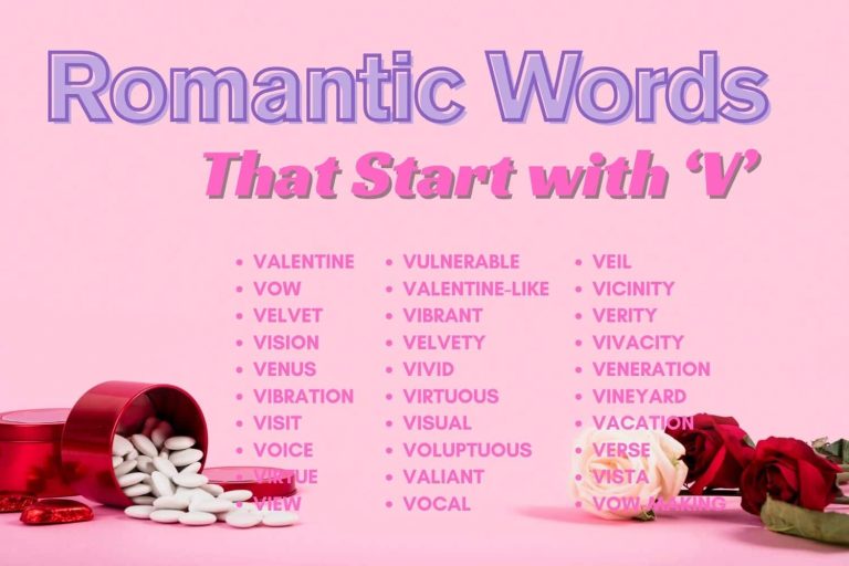 Romantic Words That Start with V