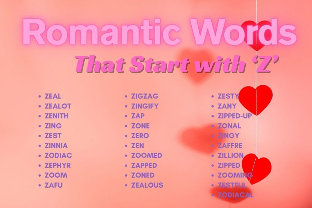 Romantic Words That Start with Z