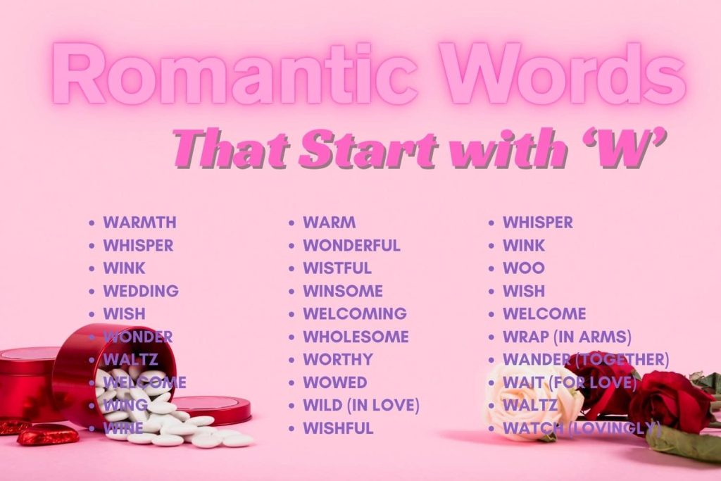 Romantic Words Starting with W