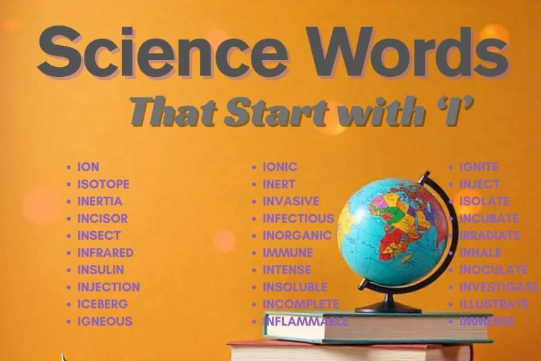 Science Words That Start With I